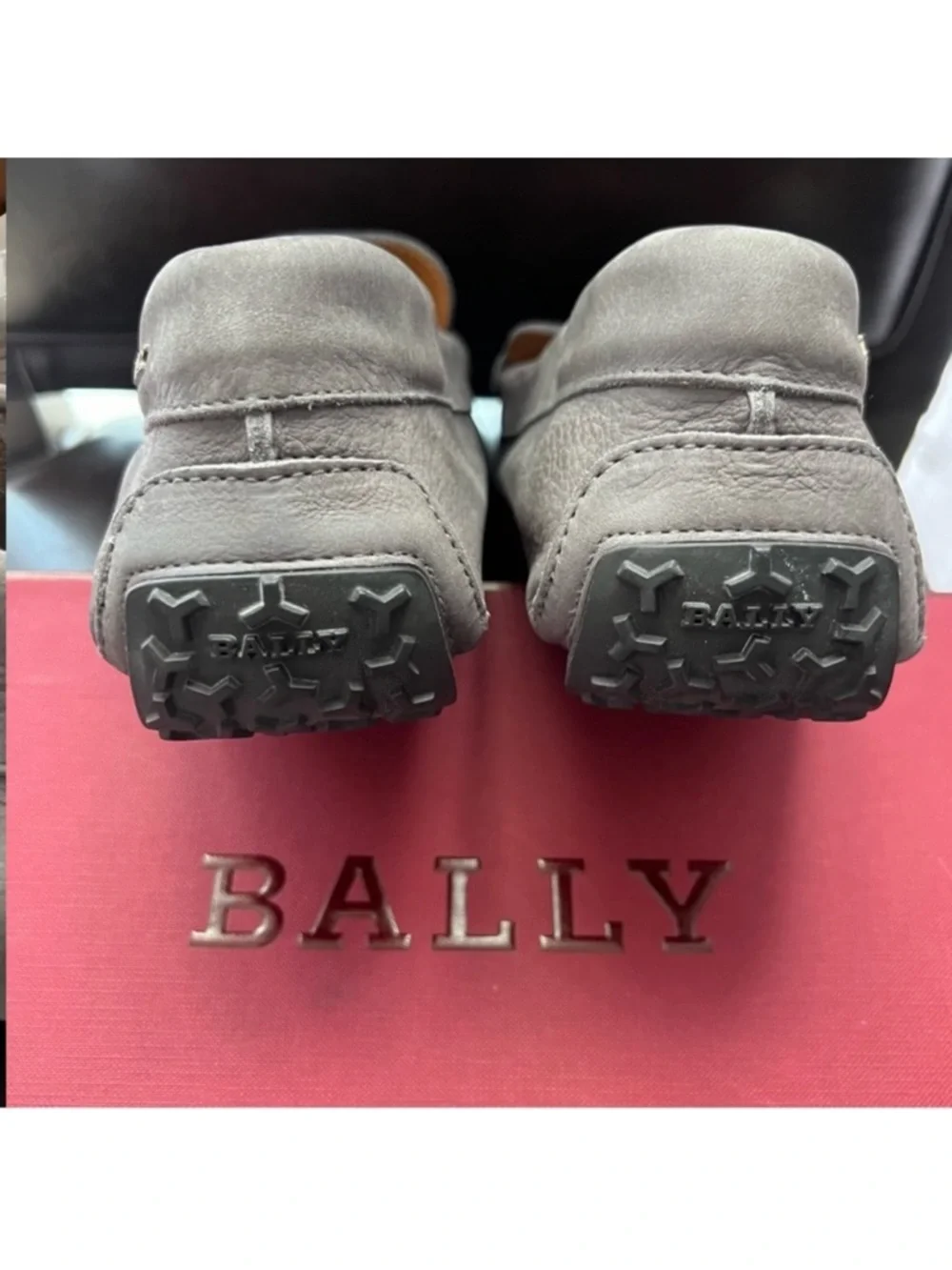 New! BALLY Logo Pearce Suede Leather Moccasin Driving Loafers